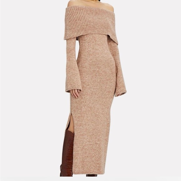 Cult Gaia Brand New with Tags Mariel Off the Shoulder Knit Sweater Dress, Size L - Picture 3 of 7